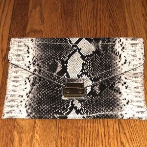 JCrew NWT Faux Snakeskin Clutch